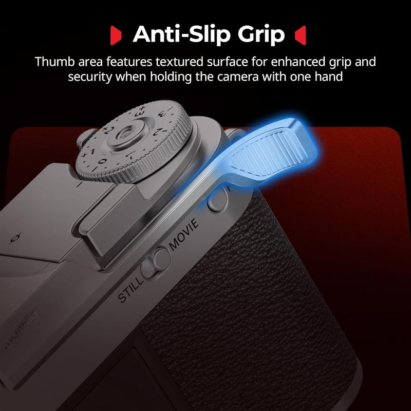 SMALLRIG X Half Thumb Grip for FUJIFILM X Half, Anti-Slip Design, Built-in Silicone Pads (Silver) - 5221 - Image 3